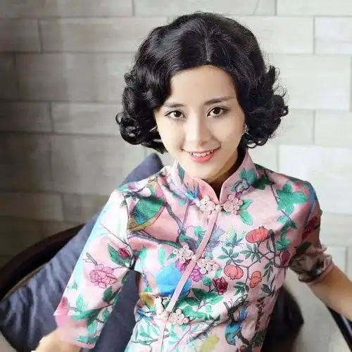 三款经典发型非常适合短发佳人穿旗袍