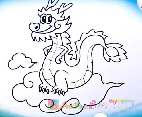 龙脸的简笔画步骤龙的画法 中国龙 中国龙简笔画龙怎么画简单又可爱