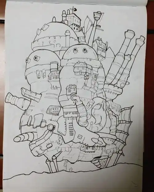 哈尔的移动城堡临摹|动漫|单幅漫画|6b酱 - 临摹作品 - 站酷 (zcool)