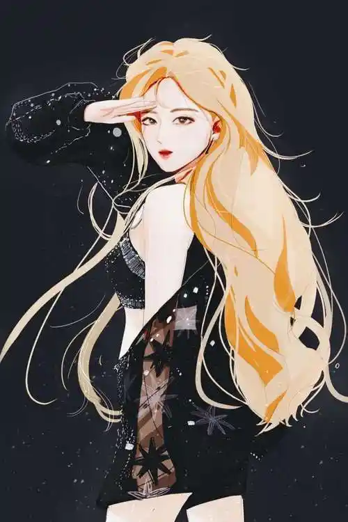 blackpink饭绘卡通壁纸头像cr