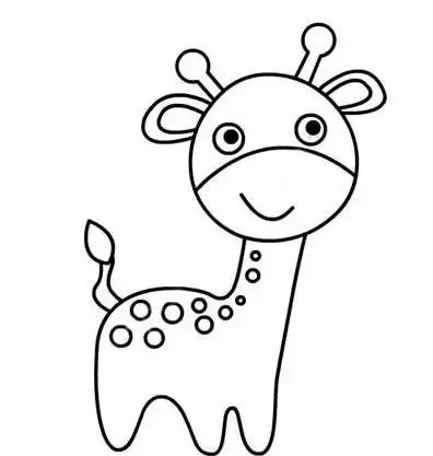 呆萌可爱长颈鹿简笔画画法步骤  四种画法最简单