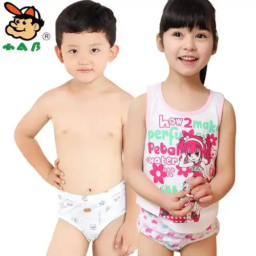 小ab 精梳棉卡通印花男女童三角裤女童内裤3029 女童颜色随机 xs