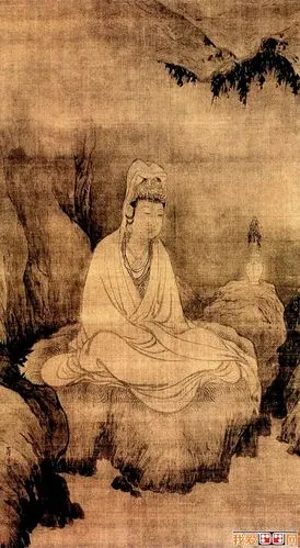 法常《观音像》_宋代水墨人物画作品赏析