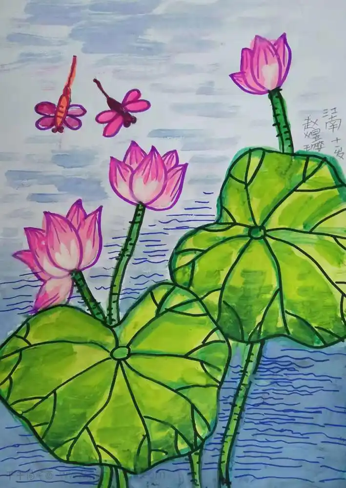 儿童画银奖作品江南儿童绘画作品赏析