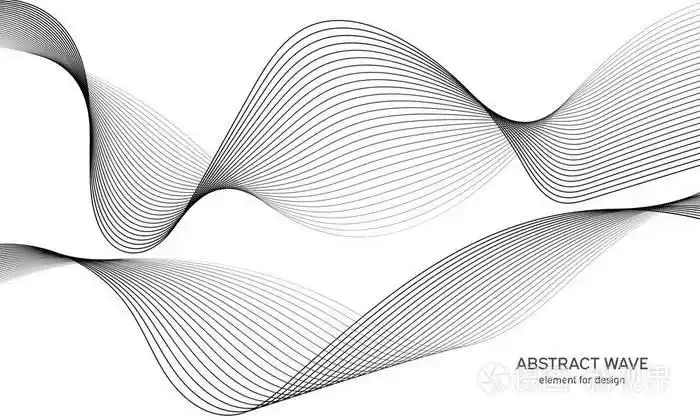 用于设计的抽象波元. 数字频率轨道均衡器. 风格化的线条艺术背景.