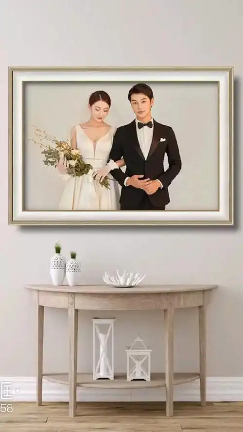 婚纱照挂墙相框加洗照片影楼冲印全家福定制床头厅放大客相片框架