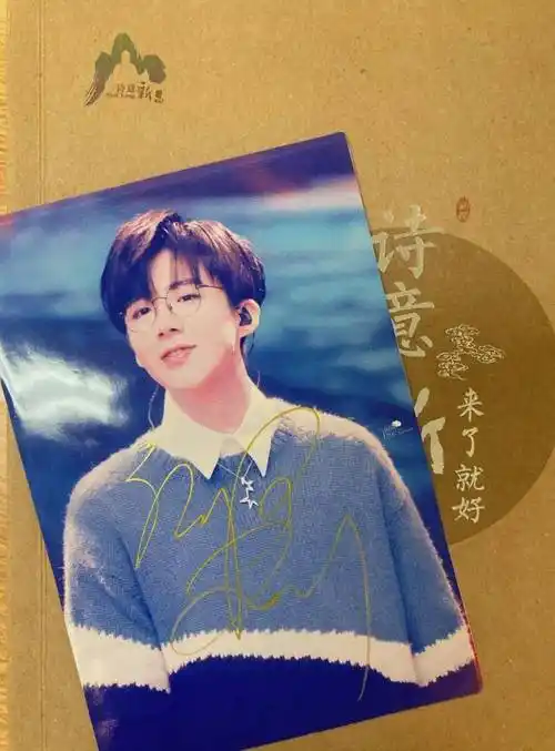 主演刘宇宁签名照对大佛寺景区他不吝赞美在大雄宝殿,射雕村等地