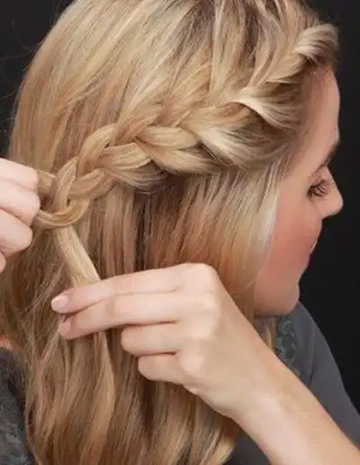 自己能扎的带编发的发型,好看就要从头开始!
