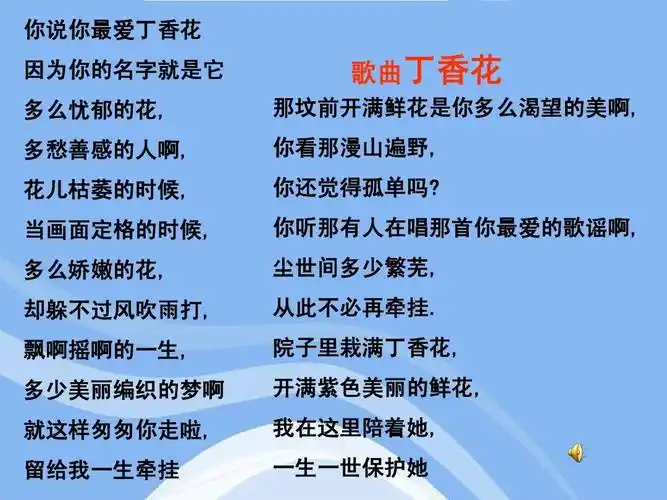 1《雨巷》课件 新人教版必修1ppt 你说你最爱丁香花 因为你的名字就是