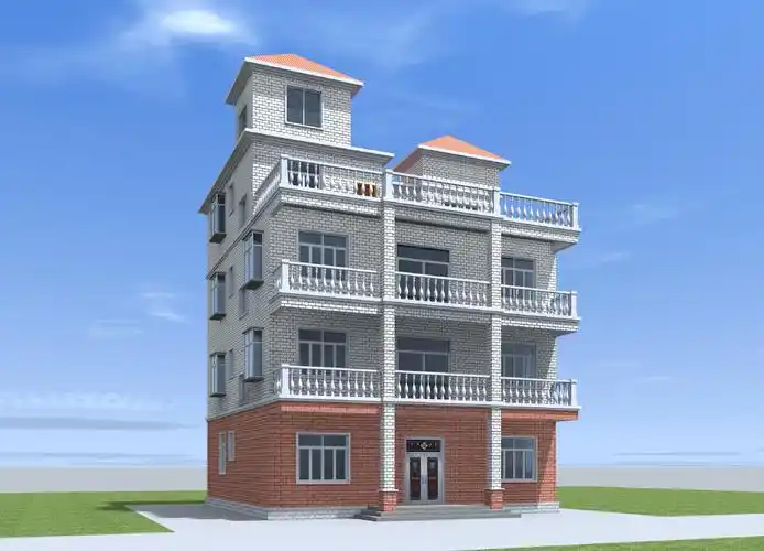 6三层半农村别墅自建房住宅设计方案图户型图平面图布局图效果图