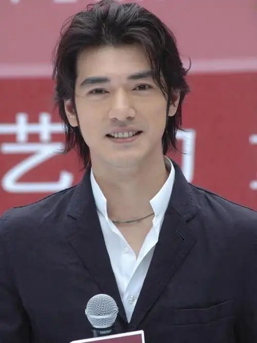 金城武同款假发男中长发狼尾鲻鱼头中分刘海自然帅气全头套表演道具臻