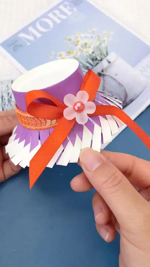 纸杯手工#一次性纸杯做漂亮的公主帽-度小视