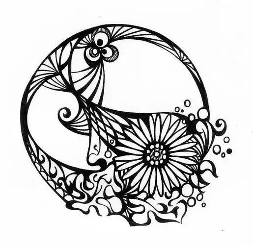 一些圆黑白装饰画