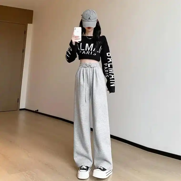 高腰设计显腿长,束脚设计显瘦,宽 - 抖音