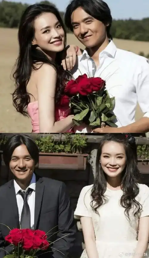 舒淇晒与冯德伦结婚纪念日合照