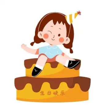 生日快乐小女孩生日祝福表情包相亲微信公众号配图次图封面万圣节狂欢