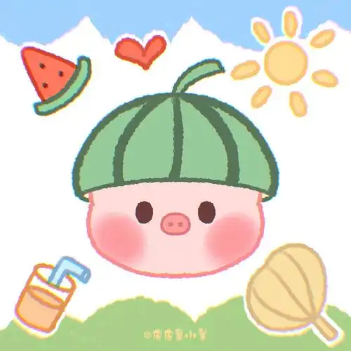 可爱小动物头像插画