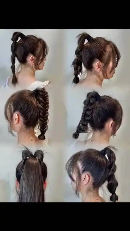 6款高马尾辫编发,一看就会!高马尾扎起来太单调!