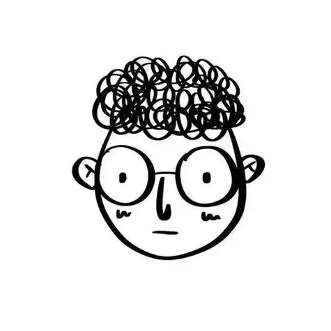 男生头像极简风线条男头