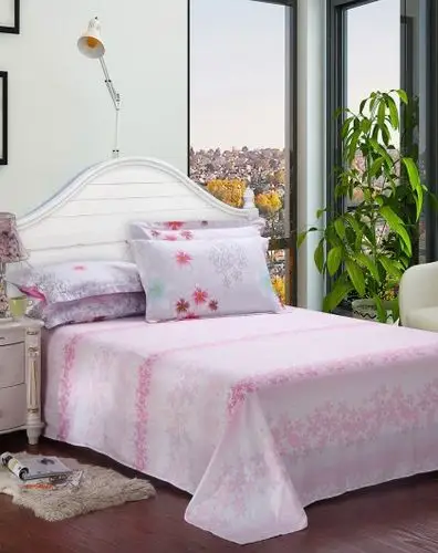 杉杉1.5米床全棉高支高密斜纹四件套 娇颜绽放