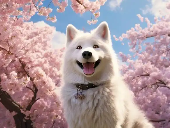 萌宠大白狗,可爱凝视,接好我的哈喇子