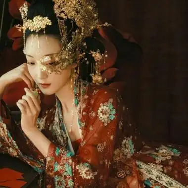 红衣古风女头像,女生头像图片