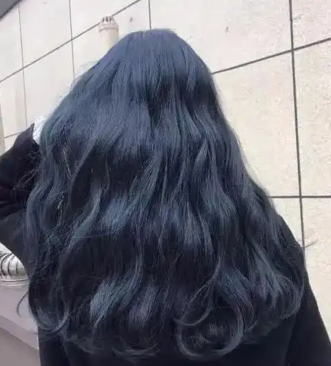 蓝黑色其实就是黑色中带点蓝色调的发色,蓝黑色头发不挑人,黄黑皮女生