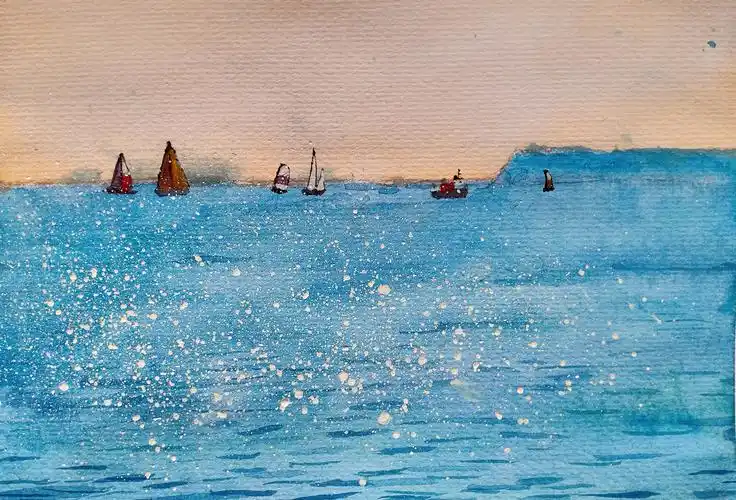 中海素描《水彩海景》第18轮