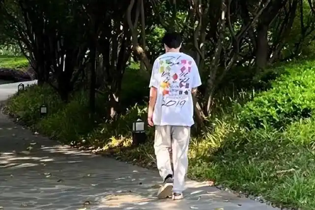 网友还分享出一张雷佳音背影照.