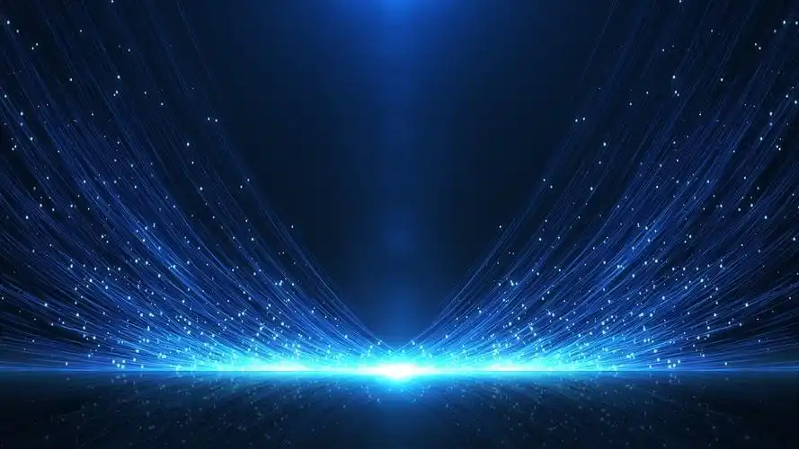 4k大气唯美蓝色粒子光线背景视频舞蹈背景