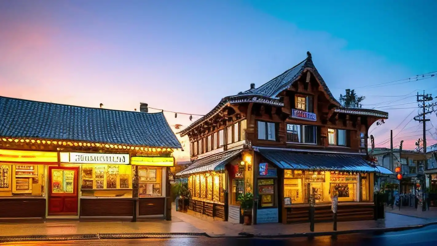 黄昏小镇街景壁纸精选🌆