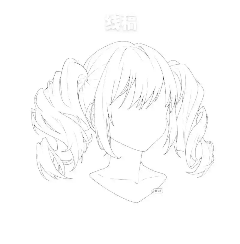 是你们喜欢的双马尾吗?#动漫人物绘画  - 抖音