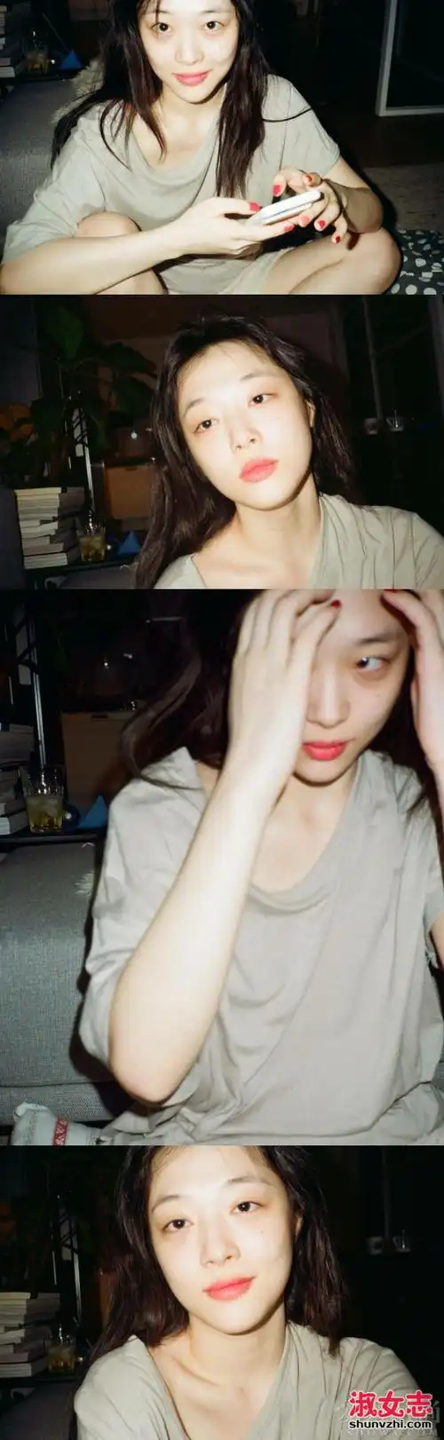 崔雪莉ins照片尺度大 晒出手摸"巨乳"的照片