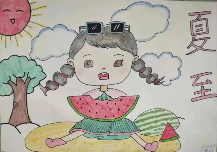 濮阳市开德小学尚美章之画一幅夏天主题的画