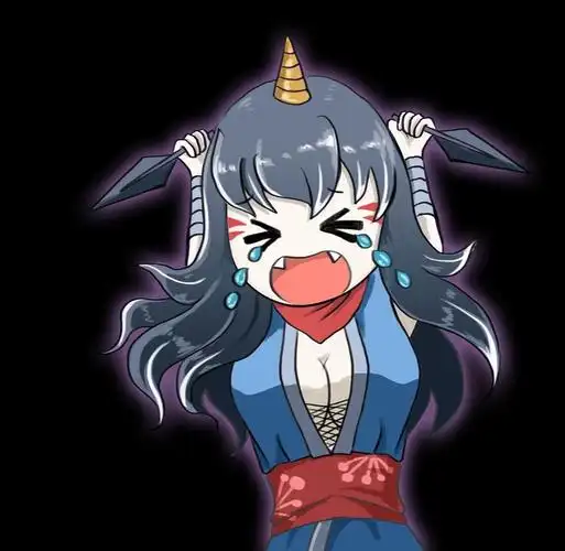 须磨小姐姐过于可爱了所以画了个鬼化版本的… - 半次元 - acg爱好者