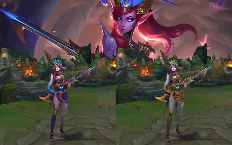 英雄联盟玉净夜叉凯特琳t3皮肤炫金神机炫彩asu重做特效3d展示