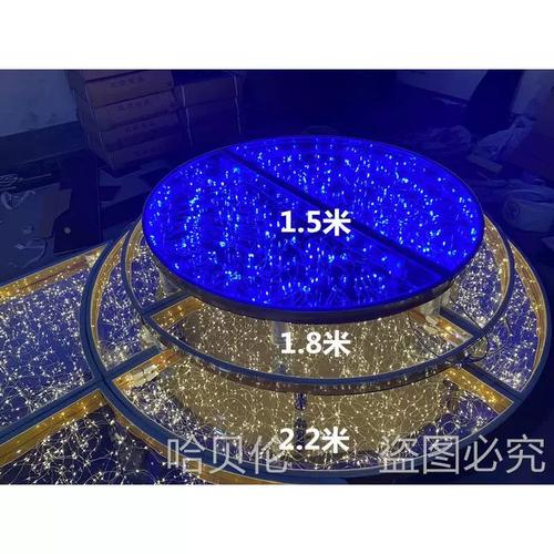 婚礼玻璃舞台走秀水晶圆舞台圆形婚庆t台道具新款灯丝星光大道