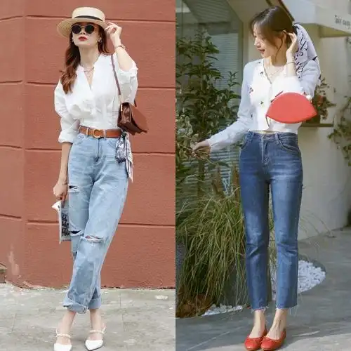 今年穿牛仔裤流行选"九分",运用这些穿搭技巧,高级时髦显腿长