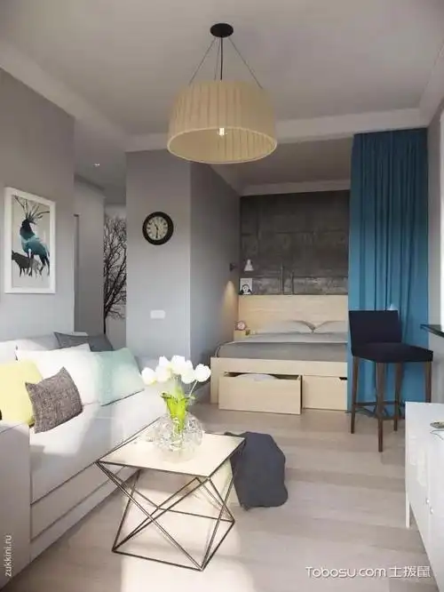 20平一居室小户型装修图一个人的时尚生活