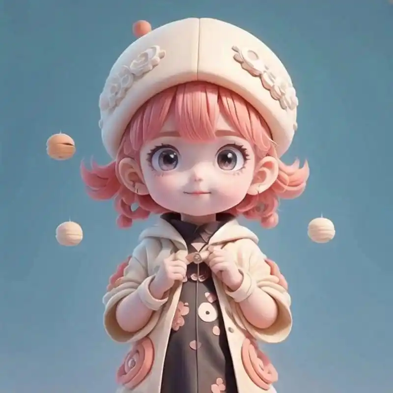 好可爱呢! 粉嘟嘟的女娃娃头像!
