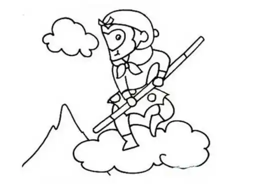 孙悟空的简笔画简单孙悟空的简笔画简单彩色