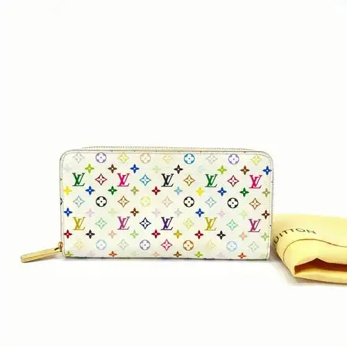 1999lv路易威登zippy白三彩长款拉链钱包98新内外干净附件防尘袋尺寸