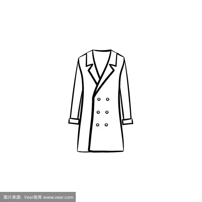 大衣手绘草图图标