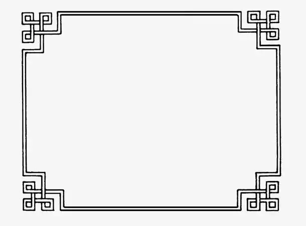 黑色线条中国风边框