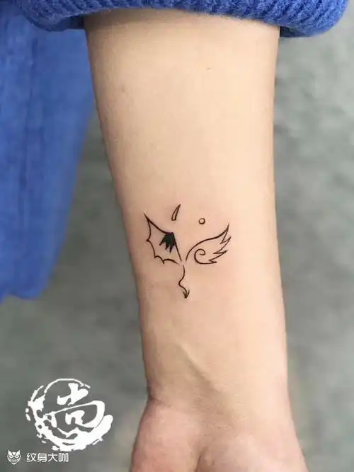 恶魔_纹身图案手稿图片_张敏的纹身作品集