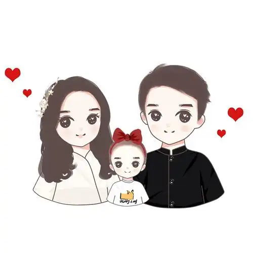 亲子图片,用头像描绘幸福画面,陪伴才是最好的教育方式