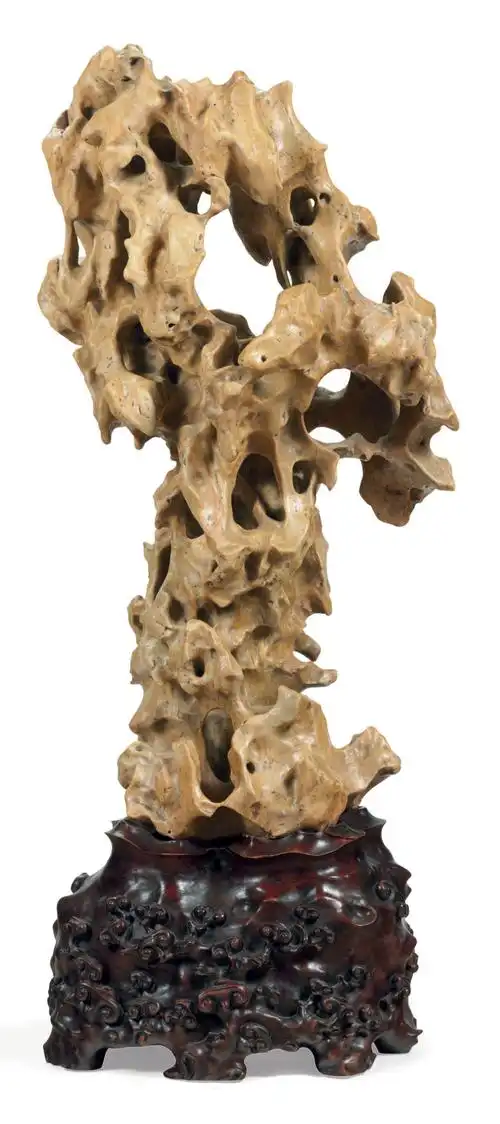 赏石白色太湖石摆件