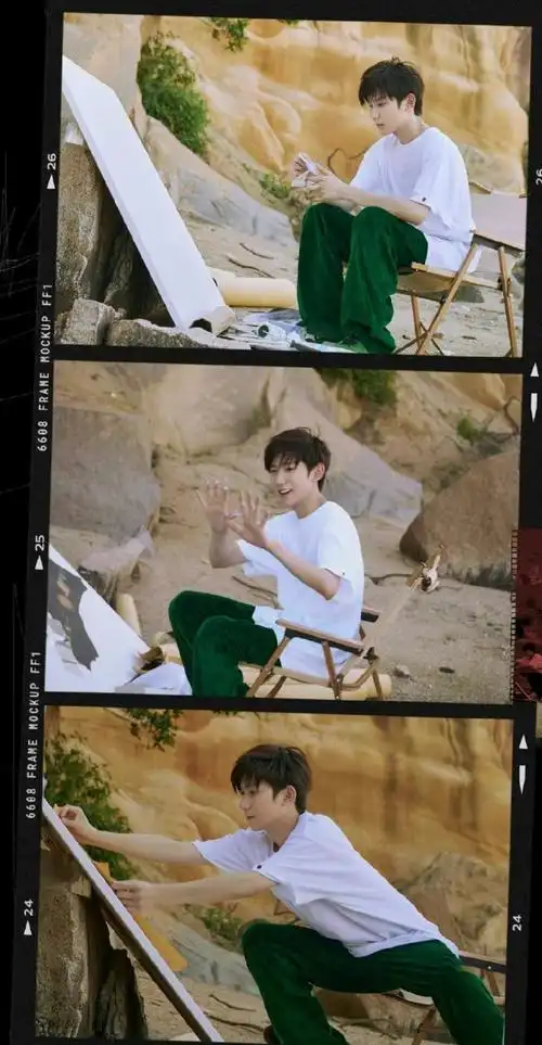 海边胶片照9615海边自在吹着海风的少年氛围感拉满@tfboys-王源