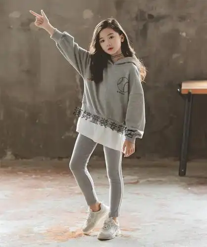小女生的衣服12岁女孩运动套装女童秋冬装运动套装6八10十11大童女装