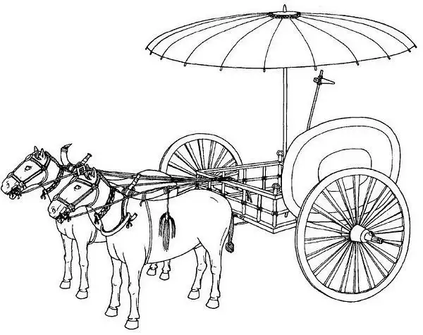 复原的前掌大遗址商代晚期战车